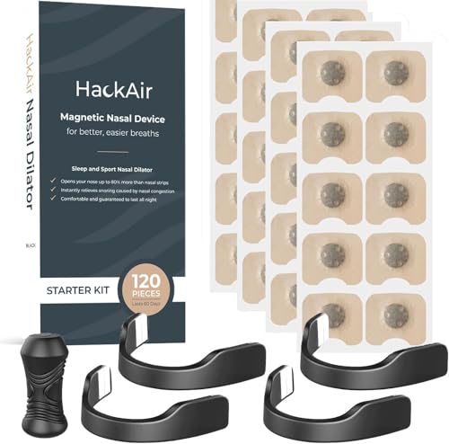 HackAir Nose Strip Magnetic Nasal Dilator 120 Pieces (60 Days)