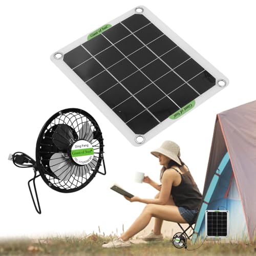 Ventilador accionado por energía solar - Mini dispositivo de ventilación, ventilador de escape solar compacto | Silenciosa circulación de aire portátil para furgoneta, SUV, cabina, remolque, camping