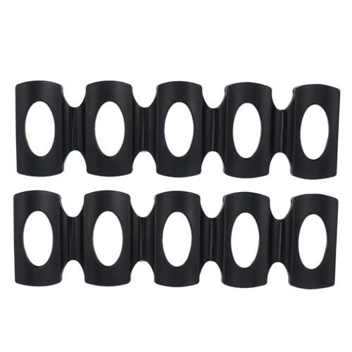 LOLIPPYY 2 Piezas Tapetes de Silicona para Nevera Organizador Refrigerador para Latas y Botellas Soporte Antideslizante Negro