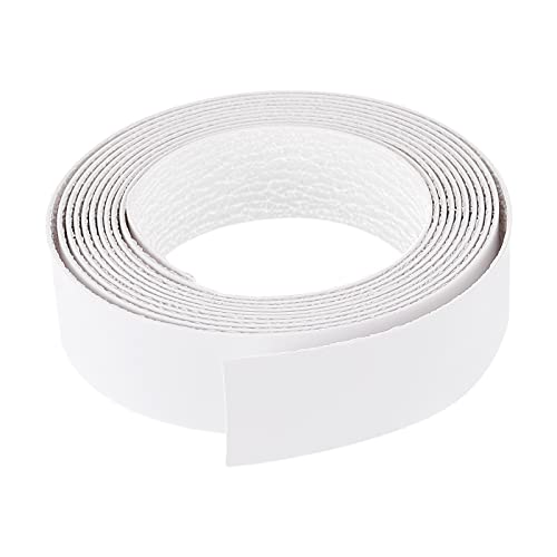 sourcing map Edge Banding, 1-1/8 inch x 9.84ft Pre-Glued White Veneer Edging Iron-on Flexible Edge Banding for Cabinet Repair Furniture Restoration