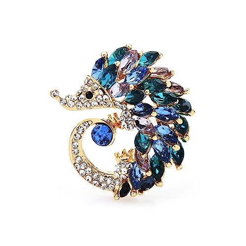 Broche hérisson en cristal pour femmes accessoire de costume et bijoux animaux en strass