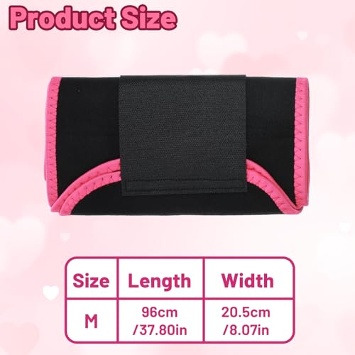KFHENSOMR Waist Trainer Sweat Waist Band for Women and Men Spandex Sweat Band Stomach Waists Trimmer Belt Slimming Stomach Wrap for Lower Belly Fat Gym Workout Red