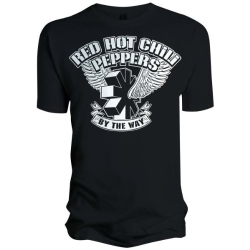 Tee Shirt Noir Homme Red Hot Chili Peppers by The Way Taile XL - Les Beatles, Paul McCartney, John Lennon, RIngo Starr, George Harrison Tee Shirt Noir Homme Red Hot Chili Peppers by The Way Taile XL