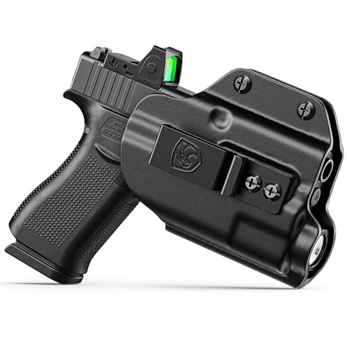 MUNALO IWB Holster Compatible with Glock 43X MOS and 43X Rail with Streamlight TLR-7 Sub/TLR-7 X Sub Light - Concealed Carry Holster with Optic Cut, Appendix Inside Waistband (Right Hand) (Black)