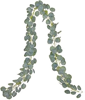 DearHouse Artificial Eucalyptus Garland Faux Silk Eucalyptus Leaves Vines Handmade Garland Greenery Wedding