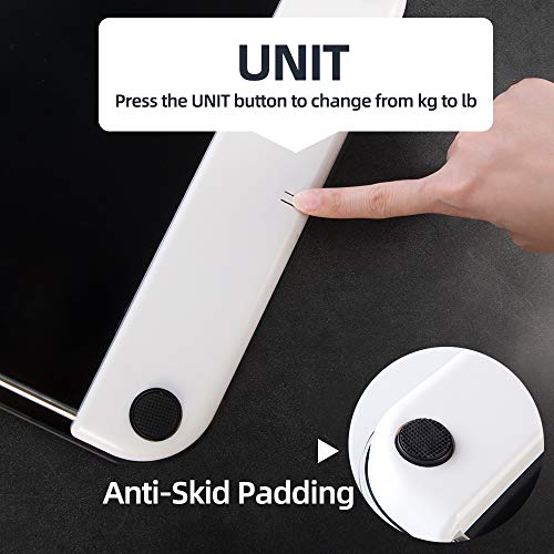 Airscale Digital Bathroom Scale, Battery-Free Tech, Highly Accurate Body Weighing Scale, Press-On And Auto-Off, Large Easy-To-Read Lcd Display, Wide Platform With 4 Precision Sensors, 400Lbs Black #TOP4
