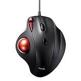 SANWA Wired Ergonomic Trackball Mouse, Optical Rollerball Mice, Programmable Silent Buttons, 34mm Trackball, 600/800/1200/1600 Adjustable DPI, Compatible with MacBook, Laptop, Windows, macOS