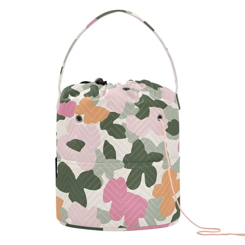 Yarn Storage Bag Small Crochet Bag Knitting Bag Organizer Spotted Gouache Yarn Bags for Crocheting Basket