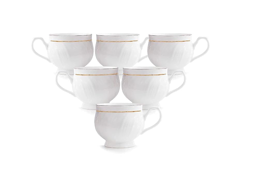 Maya Sales Bone China White Color Tea Cup Set of 6 Pieces, (Cup 150 ml) (B0DCKZC41P) Amazon Price History, Amazon Price Tracker