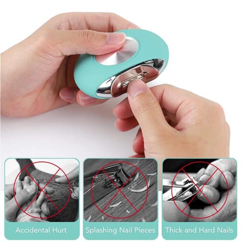 Electric Nail Clipper, Fingernail Cutter And File 2 In 1 Design, Nail Scraps Storage, No Sharp Claws Hurt, Dual Speed Gear, Safe Electric Nail Trimmer For Baby, Kids, Seniors And Adult #TOP2