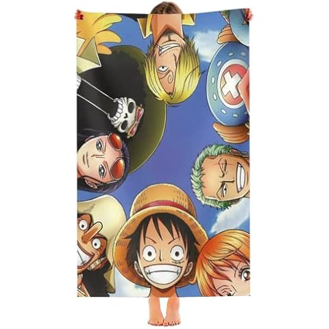 ZGXWD Anime Beach Towel, One Piece, Microfibre Bath Towel, Bathtub/Pool/Beach (A2.70 x 140 cm) Cover