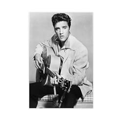 bacrhjlb Poster vintage Elvis Presley sur toile pour décoration de chambre à coucher, bureau, chambre, cadeau 30 x 45 cm - Les Beatles, Paul McCartney, John Lennon, RIngo Starr, George Harrison