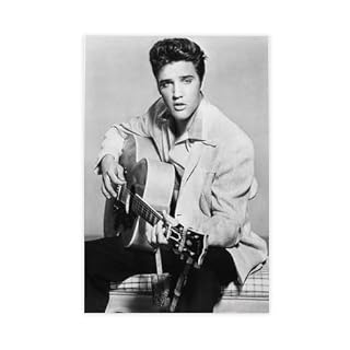 bacrhjlb Poster vintage Elvis Presley sur toile pour décoration de chambre à coucher, bureau, chambre, cadeau 30 x 45 cm - Les Beatles, Paul McCartney, John Lennon, RIngo Starr, George Harrison