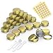 Produktbild PAMIYO 24 Stücke Aluminium Leer Döschen, 20ml Set Aluminium Leer Döschen, Leere Dosen mit Schraubdeckel für lippenbalsam, Lotion, Creme, Masken, Mini-Kerzen, Kosmetik(Gold)
