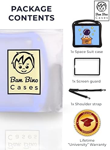Bam Bino Space Suit 12.9 Inch iPad Pro Case | iPad Pro 12.9 5th Generation Case Kids, 2021 iPad Pro 12.9 Case 5th Generation, 6th, iPad Pro 12.9 Case 4th Generation, iPad Pro 12.9 Case 3rd Generation
