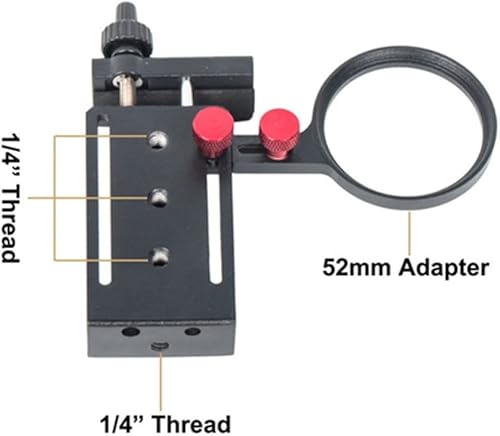 Miniatura 2 de Came-TV - Soporte de trípode de aluminio para teléfono con adaptador de 2.047 in para filtro y lente con soporte de zapata fría, abrazadera