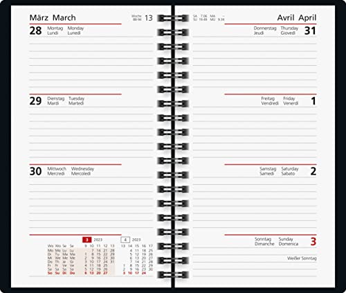 rido/idé Weekly Calendar Model Pocket Planner Int. 2023 Sheet Size 8.7 x 15.3 cm Blue - Image 2