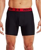 Under Armour Heatgear Performance Boxerjock 2 Pack - Men's Black / Red / Red Large