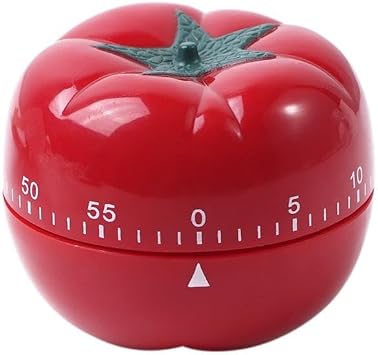 Cute Tomato Shape Kitchen Timer,Portable Mechanical Wind Up 60 Minutes Timer 360 Degree Rotating Timer for Cooking,Baking,Exercising,Games and More