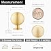 QOGRISUN 2-Pack Solid Brass Cabinet Knobs, Round Ball Gold Knobs for Dresser Drawer, 1.1-Inch Diameter, Sphere Cabinet Pulls, Brushed Brass Finish