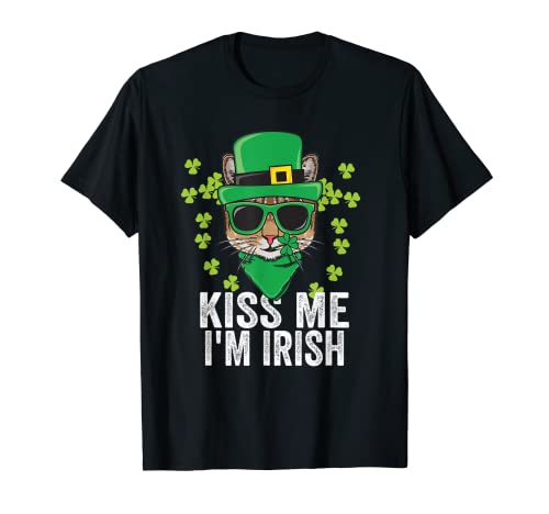 Bésame, soy el gato irlandés del día de San Patricio Camiseta