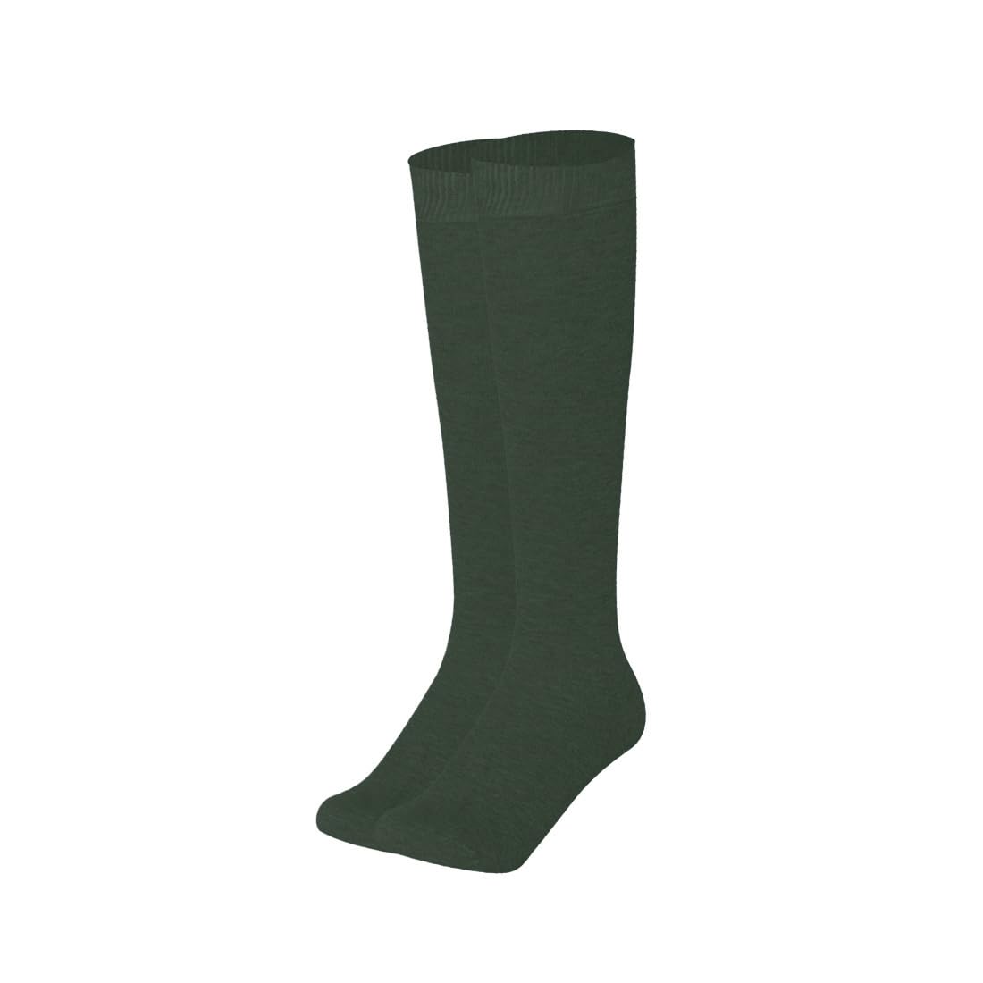 MUKHAKSH (Pack of 1 Pair = 2 Socks Boys Cotton Lycra Olive Green Army Knee Length Knee High Socks