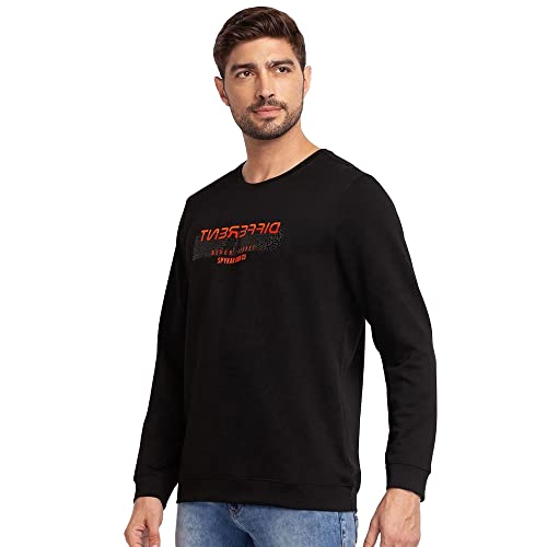 Image of Spykar Men's Cotton Round Neck Sweatshirt