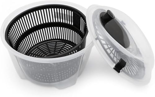 Jouis Salata Sebze Kurutucu Pratik Salata Kurutucu – Çevirmeli Sebze & Marul Kurutma Kabı, 4,5 L Manuel Dönerli Yıkama ve Kurutma Leğeni, Suyu Ayıran Çok Fonksiyonlu Spinner BPA İÇERMEZ - Görsel 7