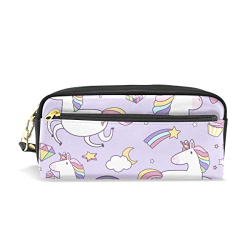 Preisvergleich Produktbild Niedliche Einhörner Student Stiftehalter Tasche Tasche Aufbewahrungstasche Schreibwaren Tasche Organizer Kreative Kosmetik Make-up Tasche Geschenk Büro Schule Zubehör für College Mädchen Erwachsene