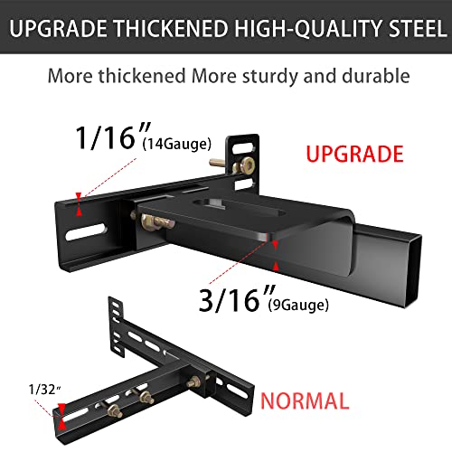 Ogonbrick Universal Headboard Brackets Adjustable Base Headboard Brackets For Metal Bed Frame Headboard Wall Mounting Bracket With Footboard Extension Kit Matte Black thumb #6