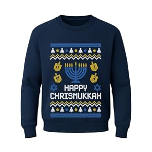 Tstars Chrismukkah Sweater Men Funny Jewish Hanukkah Christmas Holiday | Soft Fleece Interfaith Sweatshirt; Great For Hanukkah And Christmas, Holiday Party, Funny Jewish Xmas Gift 21 Tstars Chrismukkah Sweater Men Funny Jewish Hanukkah Christmas Holiday