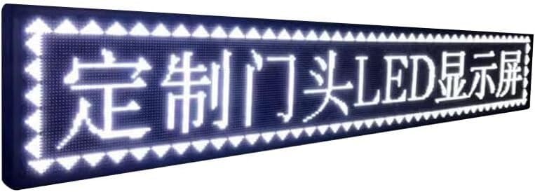 Programmable Scrolling Message Boards For Commercial Advertising, For Car Windows, Store P10 LED Display Boards (Color : White, Size : 73 * 41cm)