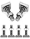 QWORK 6 Stück M6 Nutsteine Dachträger, Edelstahl T-Nut Adapter Nutensteine, 20 x 20 mm Dachträger Relingträger mit Muttern Unterlegscheiben