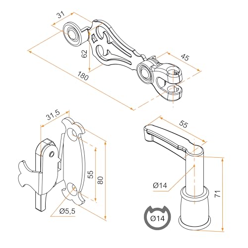 Accesorios para persianas batientes de aluminio negro con sistema de cierre tradicional 3