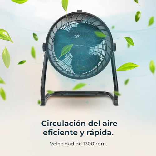 Miniatura 6 de Cecotec Ventilador De Suelo Industrial Proindustry Flowcannon. 140w, Carcasa Metálica, 3 Velocidades, 1300rpm, Flujo De Aire 4800m H, Rejilla De Protección, Diseño Estable, Inclinación Ajustable