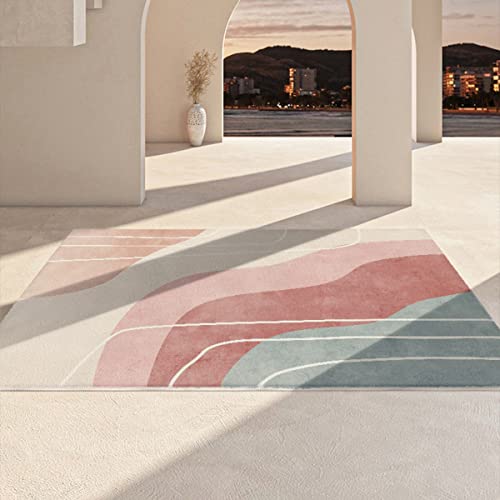 「Tuokus」カーペット イミテーションカシミア じゅうたん 洗える ラグ 絨毯 ラグマット 3畳4畳5畳6畳 防ダニ センターカーペット かわいい 抗菌 消臭 シャギーラグ 滑り止め付き ふわふわ サラサラ 長方形 夏秋冬 160*230cm