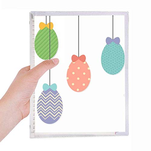 Cahier de Pâques à spirale rechargeable aux motifs d'œufs colorés