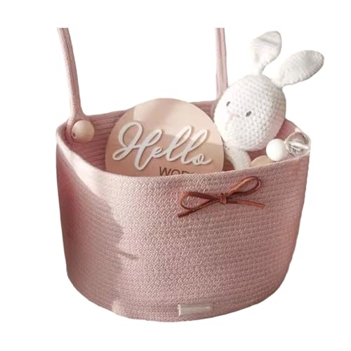 FIRSTXIU Cesta de almacenamiento multiusos para guardería con compartimento grande para bebé, esencial para sujetar de forma segura a las cunas, cambiador, organizador de cuna de bebé con múltiples