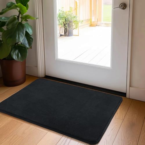 Tapete pequeño negro HOMORE 2x3 pies espuma suave miniatura 1