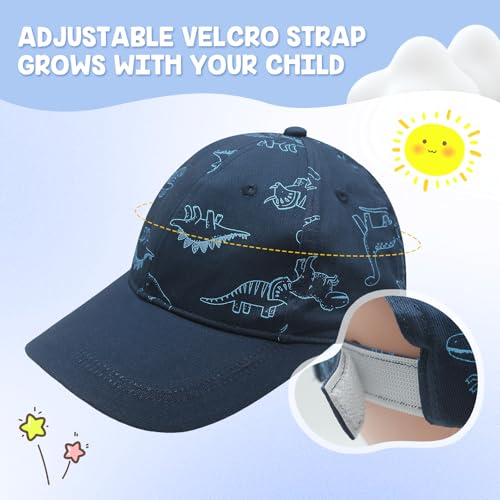Baseball Cap for Baby Boys Girls Boys Dinosaur Caps Summer Sun Hat for Girls Cotton Baseball Hat for Toddler2