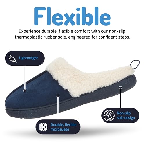 Floopi House Slippers for Women, Fur Lined Clog Womens Slippers Cozy Memory Foam with Indoor & Outdoor Anti Skid Sole4