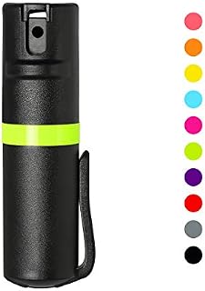 POM Black Flip Top Pepper Spray Pocket Clip - Maximum Strength OC Spray
