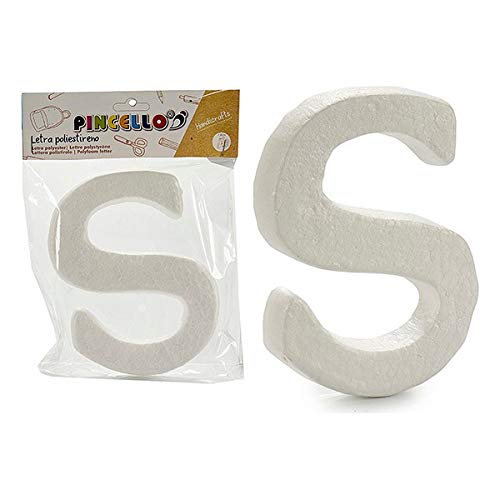 Pincello S3607160 Letra S Poliestireno, Materiales Varios, Multicolor, Talla Única
