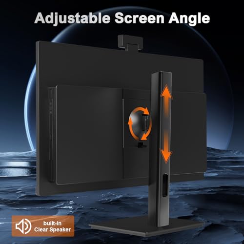 Image of 24 inch All-in-One Desktop Computer PC, FHD Display Monitor i5 Quad-Core Processor, 8GB, 512GB SSD, Dual-Band Wi-Fi, Bluetooth, 6 USB, HDMI, VGA for Office Gaming Home Study
