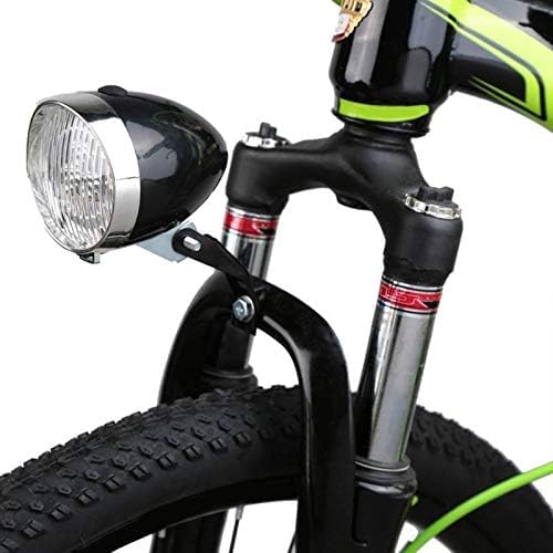 Miniatura 7 de BlueSunshine - Lámpara de luz delantera para bicicleta, estilo vintage, retro, 3 luces LED con soporte