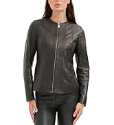 Bigardini Women's Genuine Lambskin Leather Jacket - Collarless