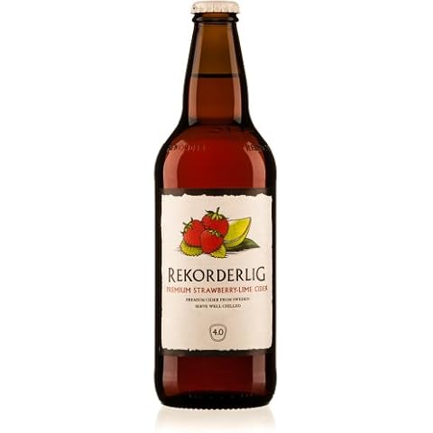 Rekorderlig - Strawberry & Lime - Premium Swedish Cider - 15x500ml Glass Bottle Case Cover