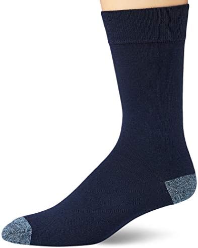 Amazon Essentials Men's Patterned Cotton Dress Crew Socks, 5 Pairs