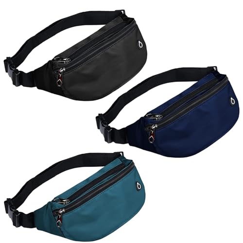 Image of Fanny Packs for Men and Women Water-Repellent Sports Waist Pack Bag | Belt Bag for Travel Hiking Running Walking Hands-free, Lightweight, Adjustable waist belt, Easy Carry Any Phone, Wallet