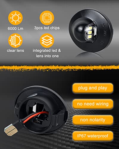 Biftu Led License Plate Light Tag Lights With Socket Compatible With Ford F150 F250 F350 F450 F550 Super Duty Ranger #TOP3